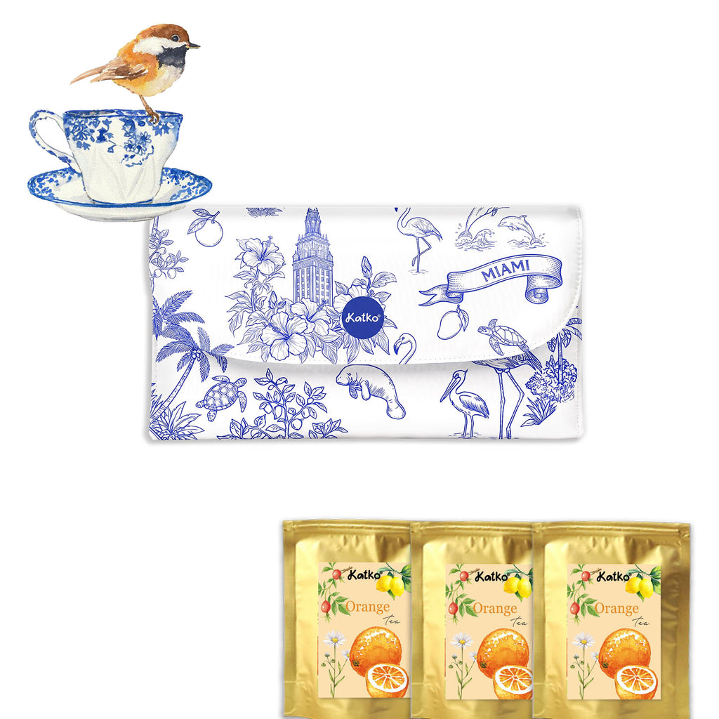 Azure Miami Tea Clutch