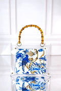 Blue Jardin Bamboo Bag