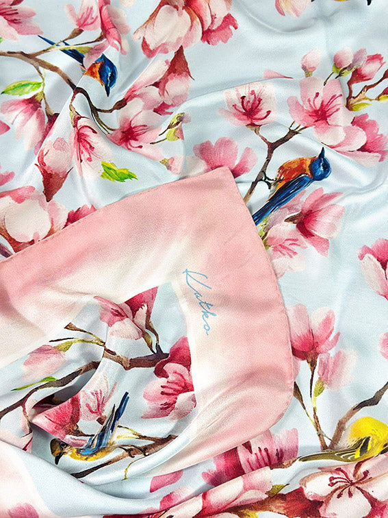 Cherry Blossom Silk Scarf 92cm