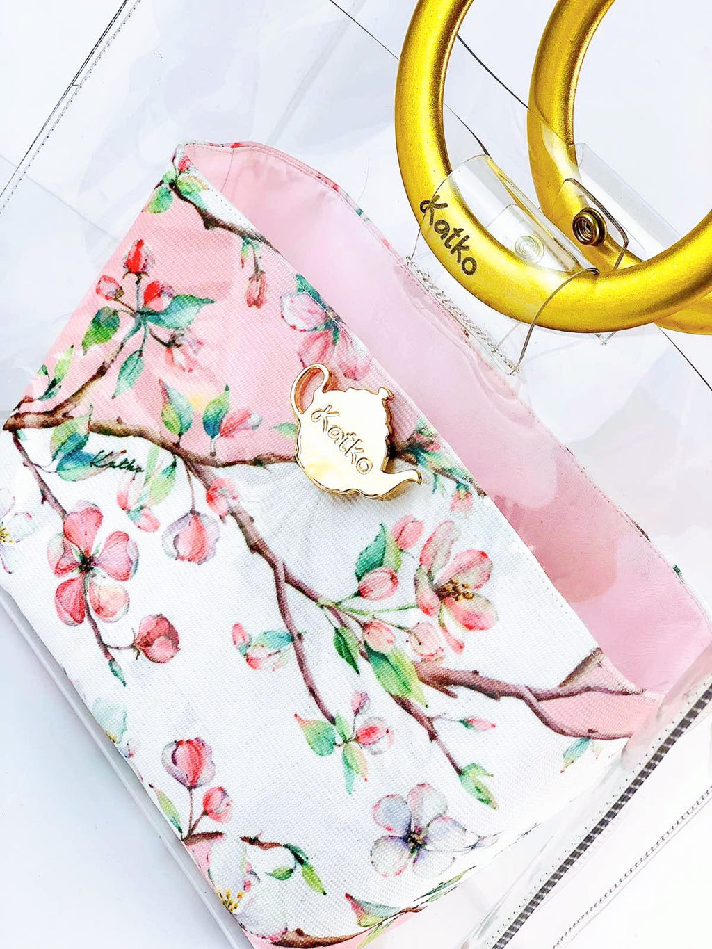 Cherry Blossom Lacquer Bag