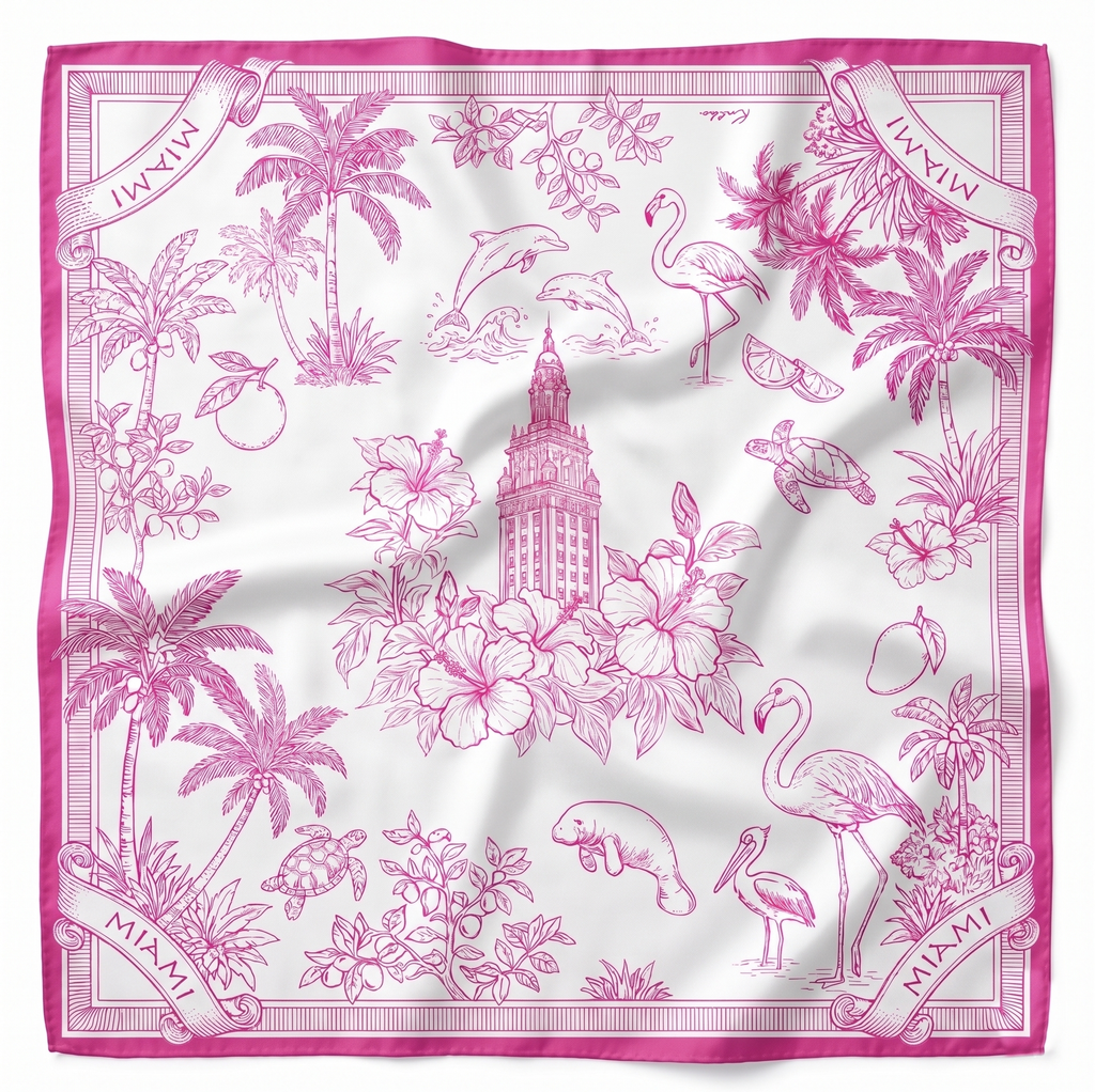 Flamingo Miami Scarf