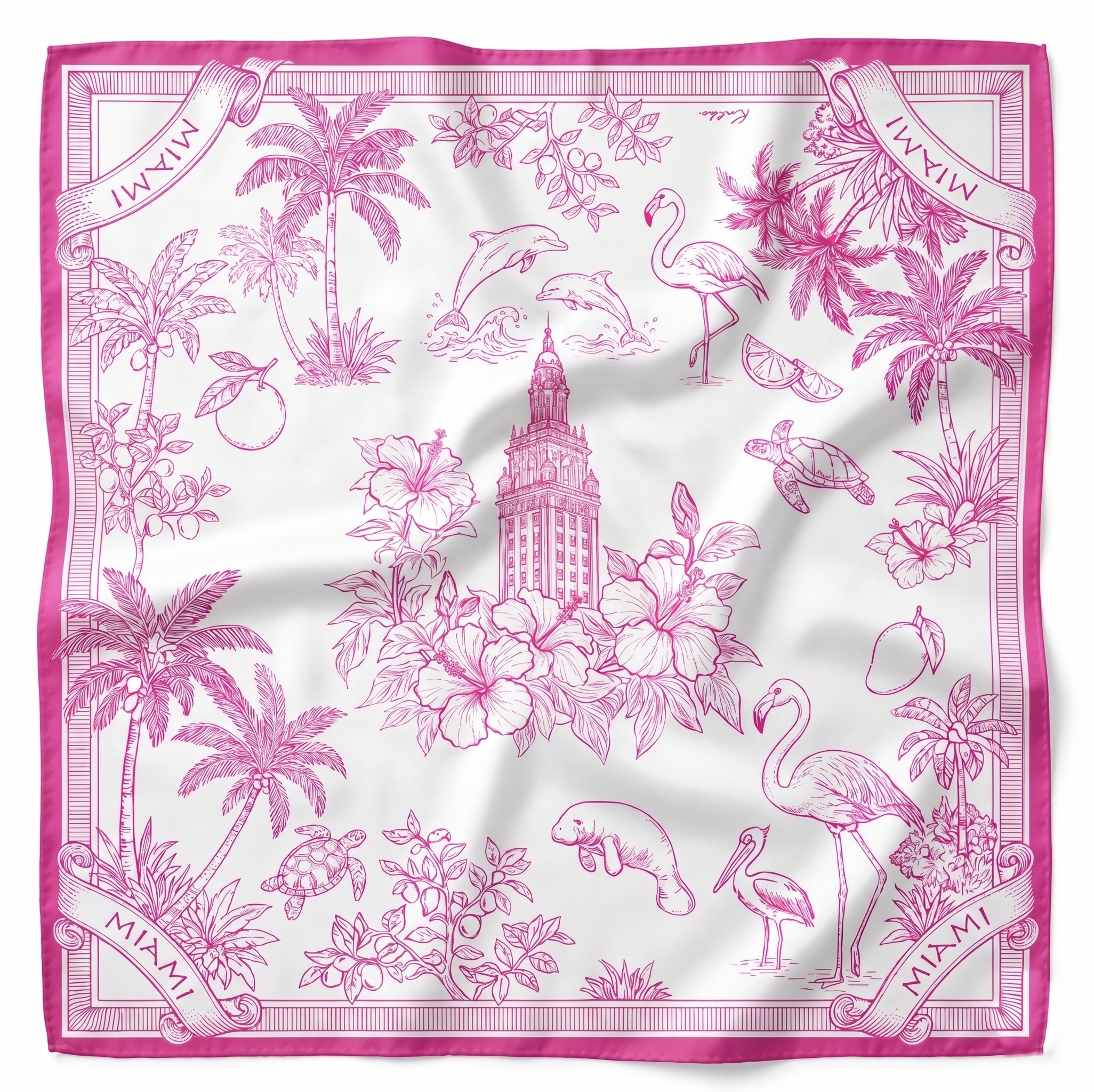 Flamingo Miami Scarf