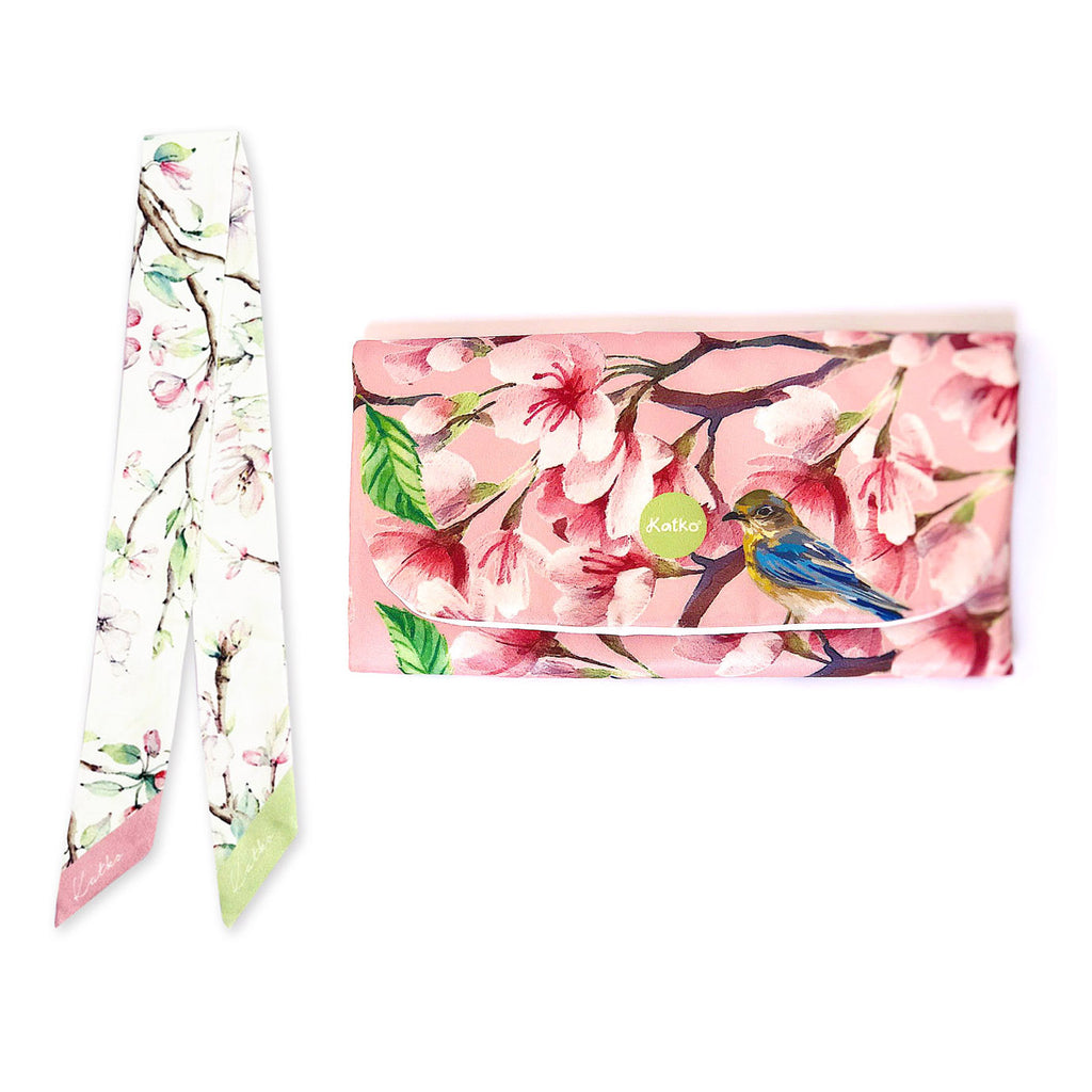 Cherry Blossom - tea clutch set